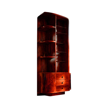 Lioren Sculpted Solid Wood Bathroom Cabinet