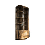 Lioren Sculpted Solid Wood Bathroom Cabinet Natural Oak - Timberustic Bathroom Cabinet