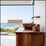 Lioren Sculpted Solid Wood Floating Bathroom Vanity with Drawers SPA182397 - Timberustic Floating Bathroom Vanity With Drawers