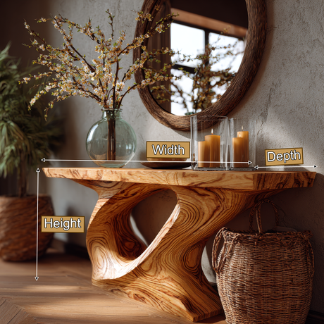 Liorvain Sculpted Solid Wood Console Table - Timberustic Console Table