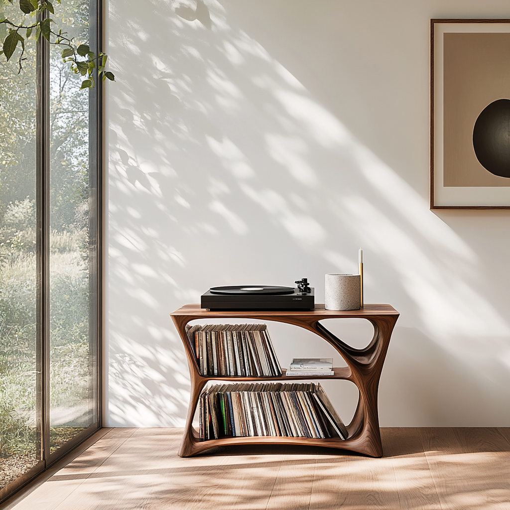 Liorven Handcrafted Solid Wood Record Player Stand Spa924364 - Timberustic Record Player Stand With Storage