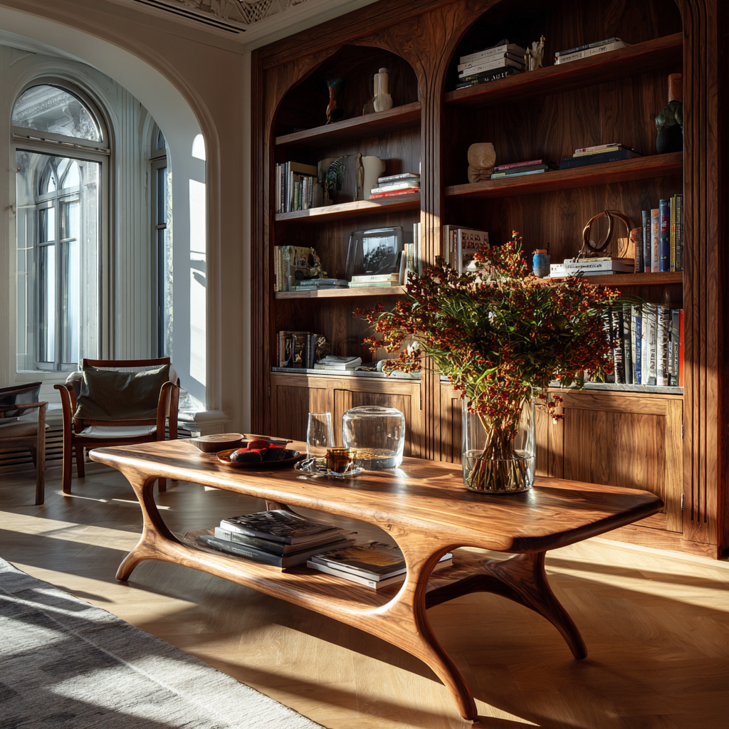 Lirven Arch Solid Wood Coffee Table