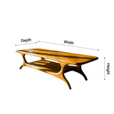 Lirven Arch Solid Wood Coffee Table