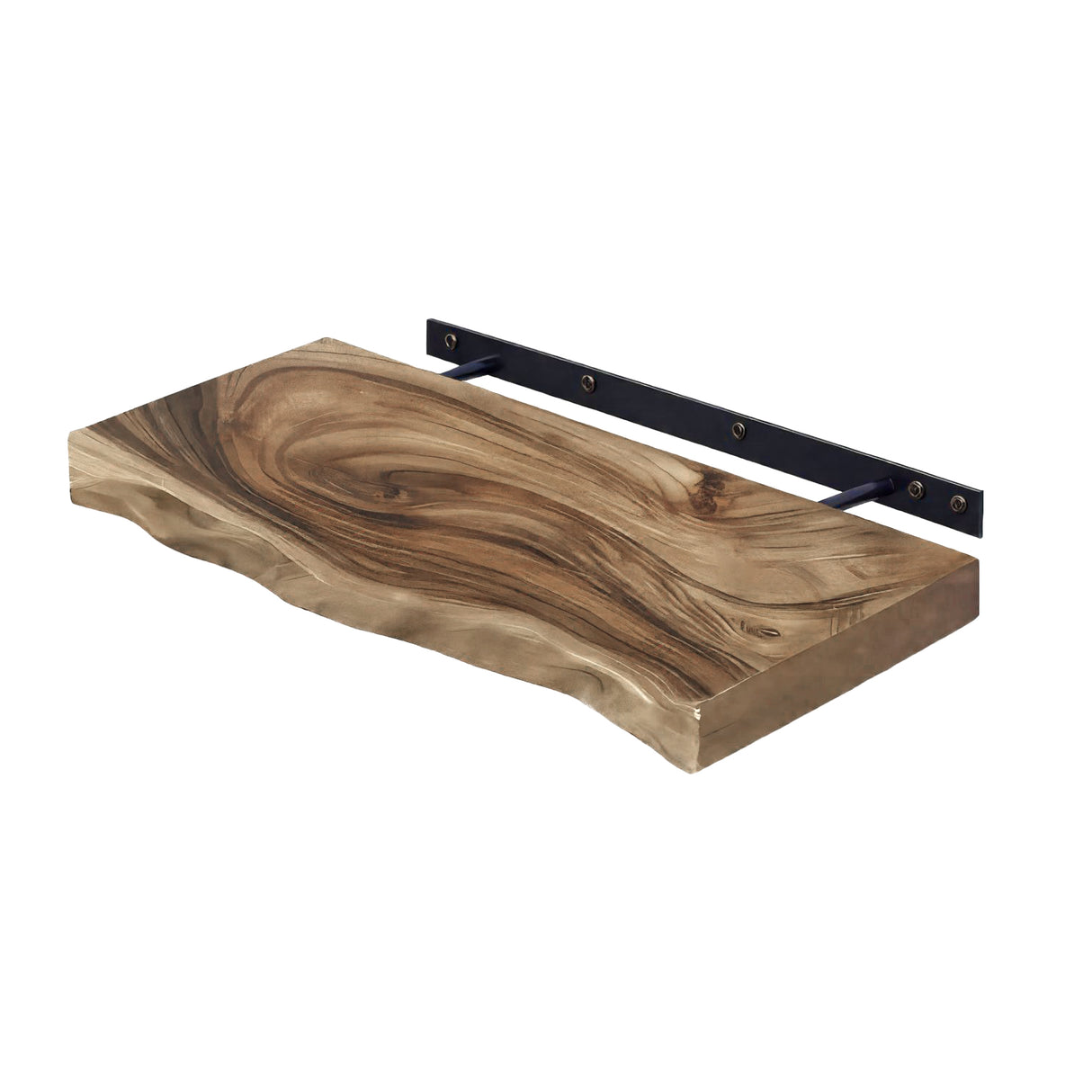 Driftedge Live Edge Solid Wood Floating Shelf