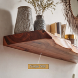 Live Edge Rustic Solid Wood Floating Shelf - Timberustic Floating Shelf