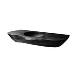 Lorvane Sculpted Live Edge Solid Wood Floating Bathroom Vanity with Integrated Sink Black - Timberustic Floating Bathroom Vanity with Integrated Sink