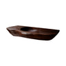 Lorvane Sculpted Live Edge Solid Wood Floating Bathroom Vanity with Integrated Sink Dark Walnut - Timberustic Floating Bathroom Vanity with Integrated Sink