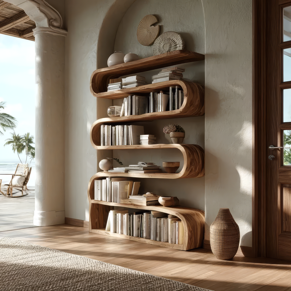 Lumira Handcrafted Solid Wood Bookshelf