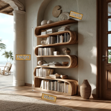 Lumira Handcrafted Solid Wood Bookshelf
