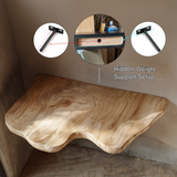 Lumivale Live Edge Solid Wood Mushroom Floating Shelf SPA954051 - Timberustic Floating Shelf