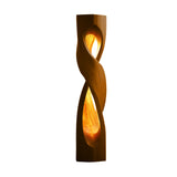 Lumora Sculpted Solid Wood Floor Lamp Brown - Timberustic Floor Lamp