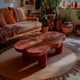 Lunara Bloom Handcrafted Solid Wood Coffee Table