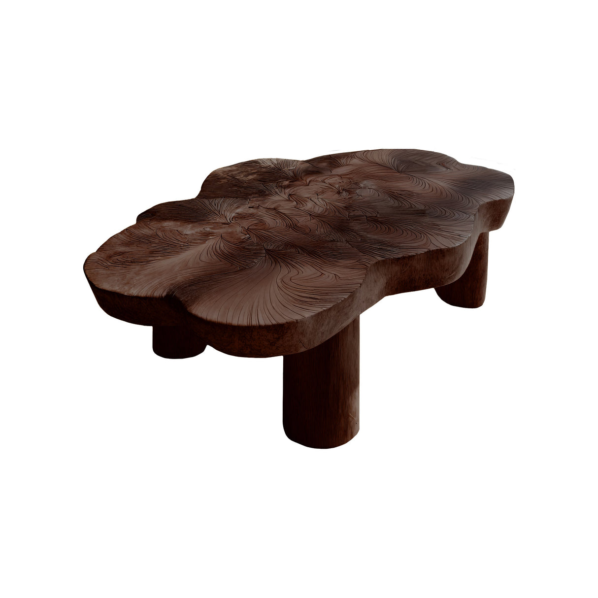 Lunara Bloom Handcrafted Solid Wood Coffee Table