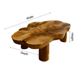 Lunara Bloom Handcrafted Solid Wood Coffee Table