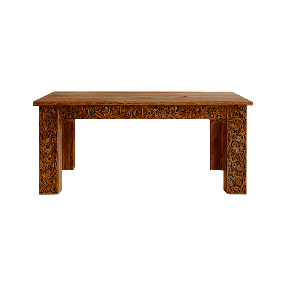 Lunara Handcrafted Solid Wood Dining Table Brown - Timberustic Dining Table
