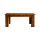 Lunara Handcrafted Solid Wood Dining Table Brown - Timberustic Dining Table