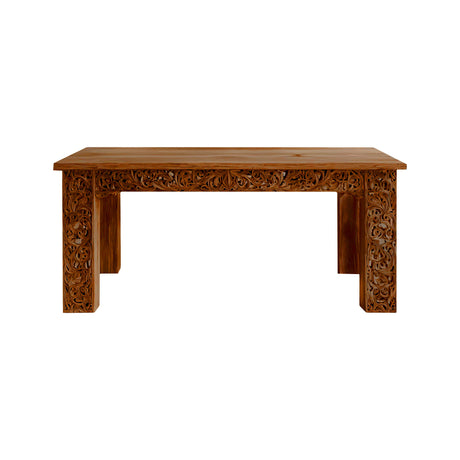Lunara Handcrafted Solid Wood Dining Table Brown - Timberustic Dining Table