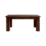 Lunara Handcrafted Solid Wood Dining Table Dark Walnut - Timberustic Dining Table