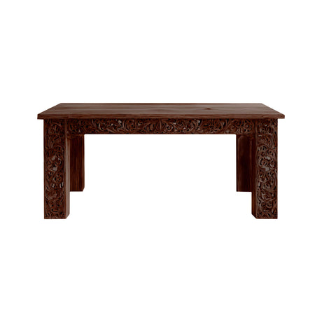 Lunara Handcrafted Solid Wood Dining Table Dark Walnut - Timberustic Dining Table