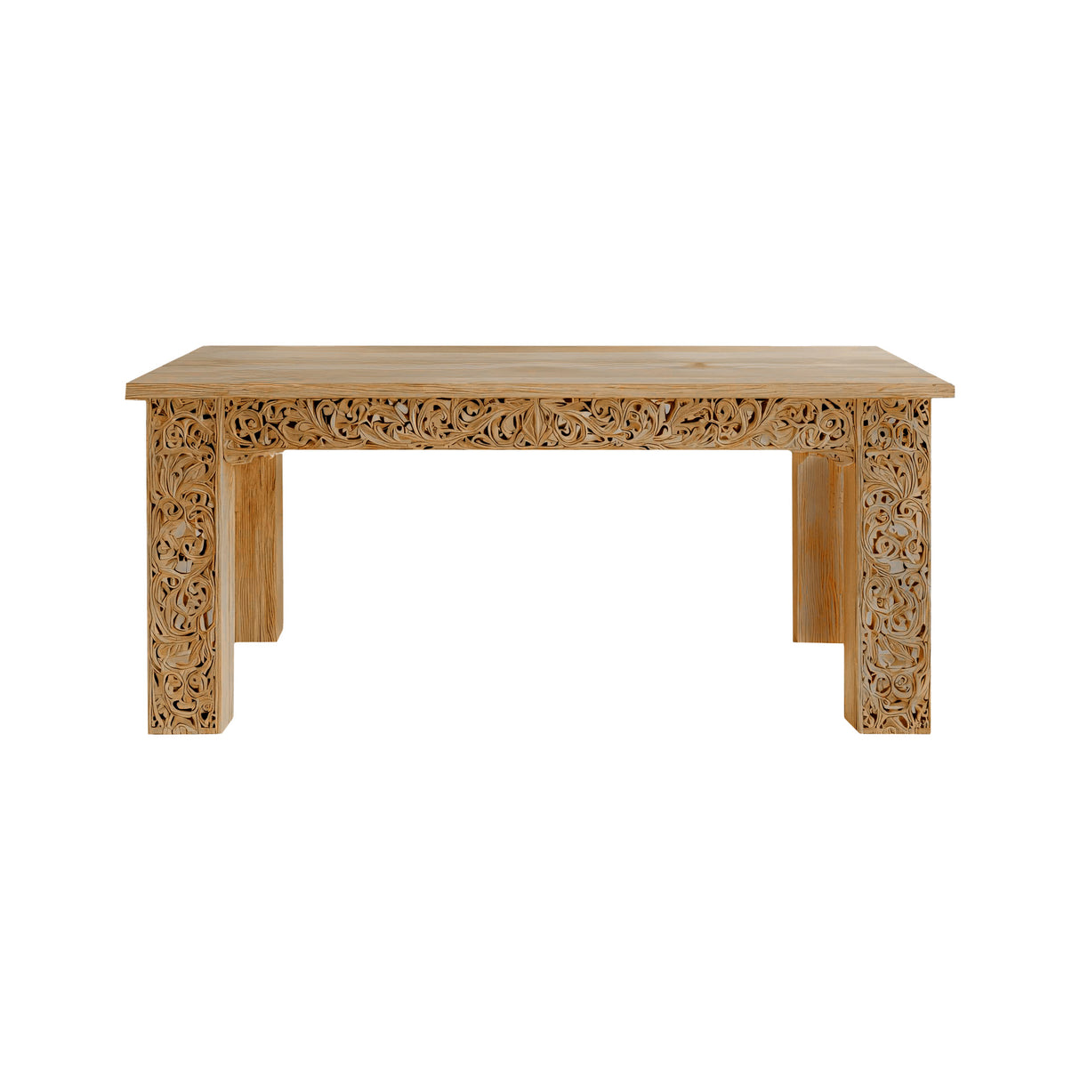 Lunara Handcrafted Solid Wood Dining Table Natural Oak - Timberustic Dining Table