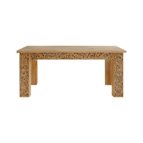 Lunara Handcrafted Solid Wood Dining Table Natural Oak - Timberustic Dining Table