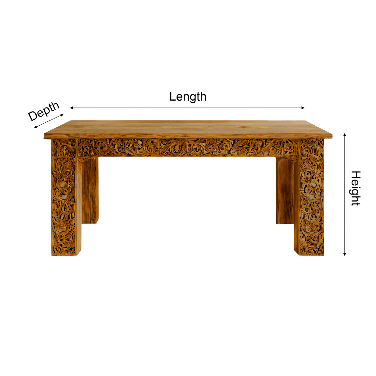 Lunara Handcrafted Solid Wood Dining Table - Timberustic Dining Table