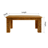 Lunara Handcrafted Solid Wood Dining Table - Timberustic Dining Table