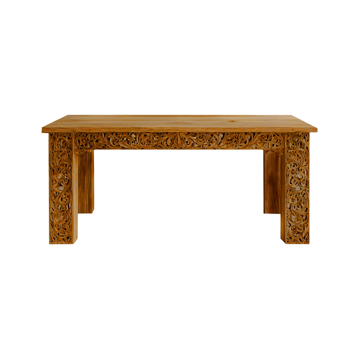 Lunara Handcrafted Solid Wood Dining Table Teak - Timberustic Dining Table