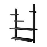 Lunara Japandi Handcrafted Solid Wood Floating Bathroom Vanity with Modular Shelves