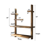 Lunara Japandi Handcrafted Solid Wood Floating Bathroom Vanity with Modular Shelves