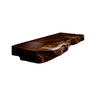 Lunara Live Edge Solid Wood Floating Bathroom Vanity Dark Walnut - Timberustic Floating Bathroom Vanity