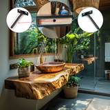 Lunara Live Edge Solid Wood Floating Bathroom Vanity - Timberustic Floating Bathroom Vanity