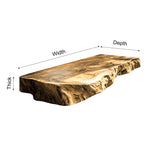 Lunara Live Edge Solid Wood Floating Bathroom Vanity - Timberustic Floating Bathroom Vanity