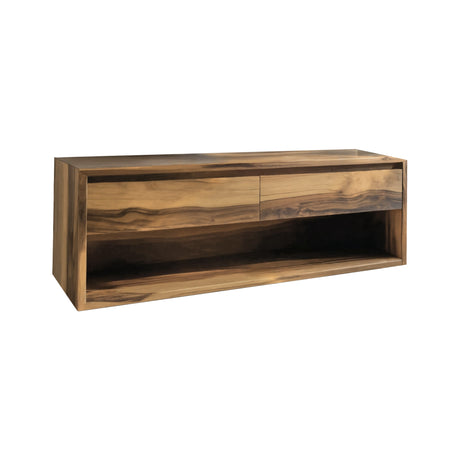 Lunara Minimal Japandi Handcrafted Solid Wood Floating Bathroom Vanity With Drawers