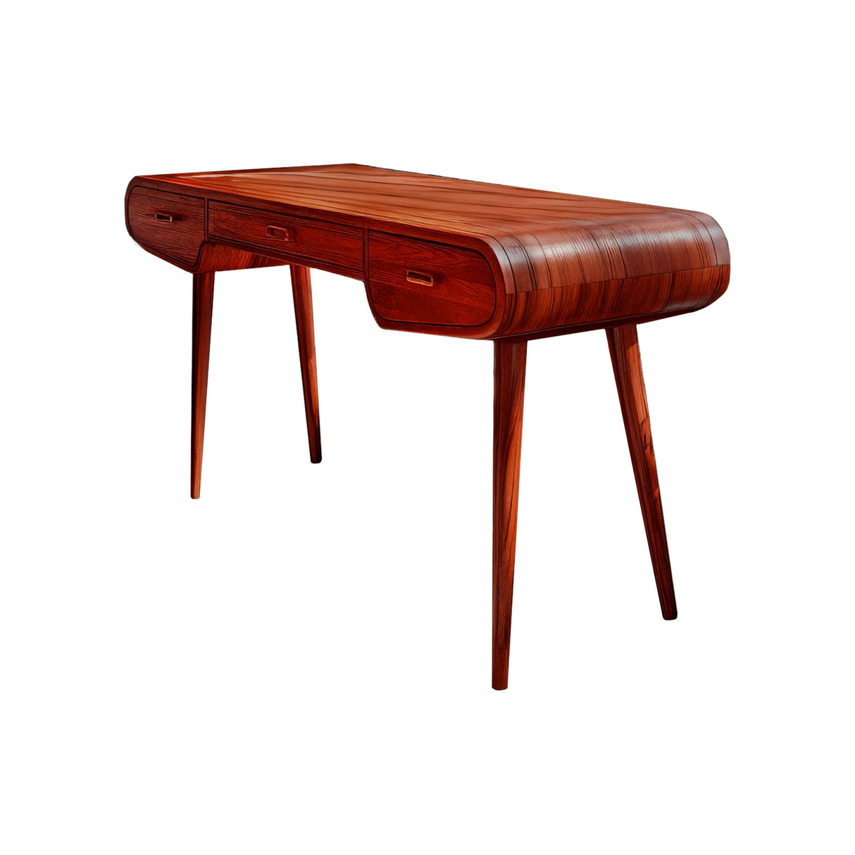 Lunara Retro Fine-Crafted Solid Wood Desk with Drawers