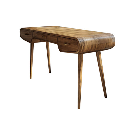 Lunara Retro Fine-Crafted Solid Wood Desk with Drawers