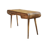Lunara Retro Fine-Crafted Solid Wood Desk with Drawers