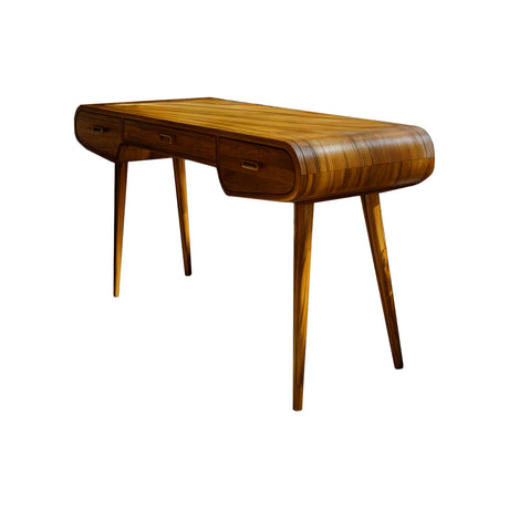 Lunara Retro Fine-Crafted Solid Wood Desk with Drawers