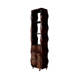Lunara Sculpted Solid Wood Bathroom Cabinet Dark Walnut - Timberustic Bathroom Cabinet