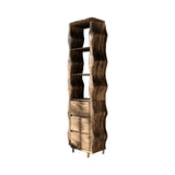 Lunara Sculpted Solid Wood Bathroom Cabinet Natural Oak - Timberustic Bathroom Cabinet
