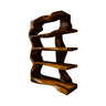 Lunara Sculpted Solid Wood Bathroom Display Shelf Brown - Timberustic Bathroom Display Shelf