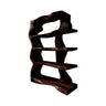 Lunara Sculpted Solid Wood Bathroom Display Shelf Dark Walnut - Timberustic Bathroom Display Shelf