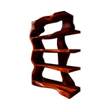 Lunara Sculpted Solid Wood Bathroom Display Shelf Mahogany - Timberustic Bathroom Display Shelf