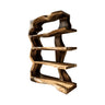 Lunara Sculpted Solid Wood Bathroom Display Shelf Natural Oak - Timberustic Bathroom Display Shelf
