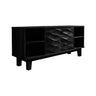 Lunara Sculpted Solid Wood Freestanding Bathroom Vanity with Drawers Black - Timberustic Freestanding Bathroom Vanity with Drawers