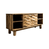 Lunara Sculpted Solid Wood Freestanding Bathroom Vanity with Drawers Natural Oak - Timberustic Freestanding Bathroom Vanity with Drawers