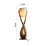 Lunara Sculpted Solid Wood Floor Lamp