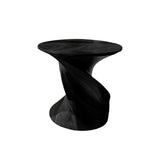 Lunara Sculpted Solid Wood Side Table Black - Timberustic Side Table