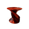 Lunara Sculpted Solid Wood Side Table Mahogany - Timberustic Side Table
