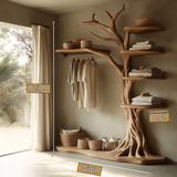 Lunareth Handcrafted Solid Wood Entryway Organizer - Timberustic Entryway Organizer